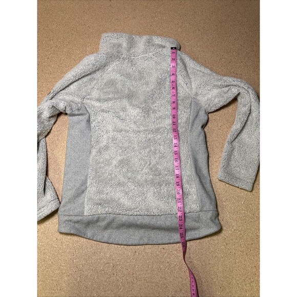 Womens Vintage North Face Grey Deep Pile Outdoor Fleece Jacket Medium E1 - Picture 7 of 7